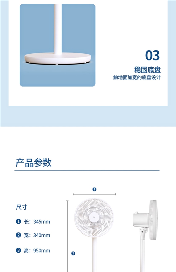 18叶双环扇叶：云米电风扇79元起大促（90元大额券）