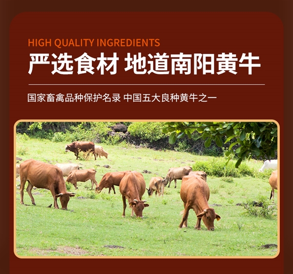 正宗南阳黄牛！牧牛班熟食卤牛肉大促：买三发四每袋14元